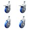 Service Caster 5 Inch SS Blue Polyurethane 1/2 Inch Threaded Stem Caster Total Lock Brake, 2PK SSTSTTL20S514-PPUB-BLUE-121315-2-S-2 - alternate 1